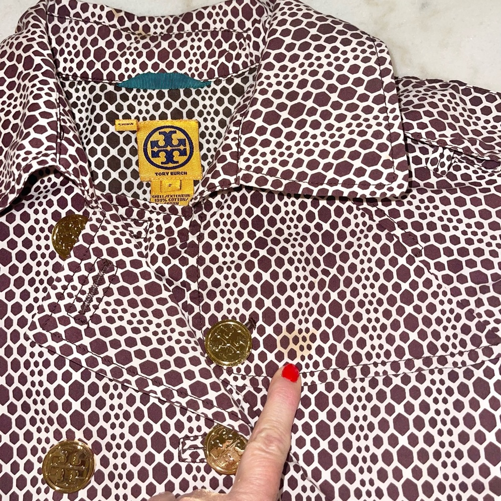 Tory Burch animal print trench coat - Picture 13 of 14